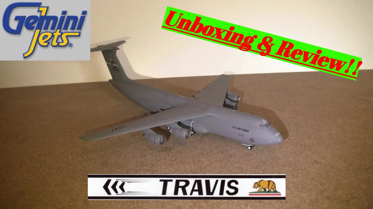 Gemini Jets/Macs 1:400 C-5M Galaxy Travis AFB Unboxing & Review