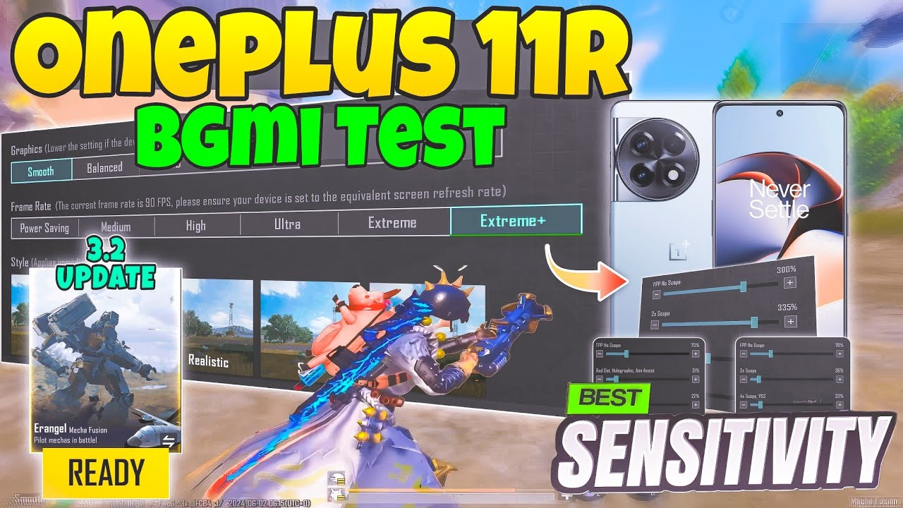 🔥OnePlus 11R 5G BGMI Test | OnePlus 11R BGMI Sensitivity in New Update