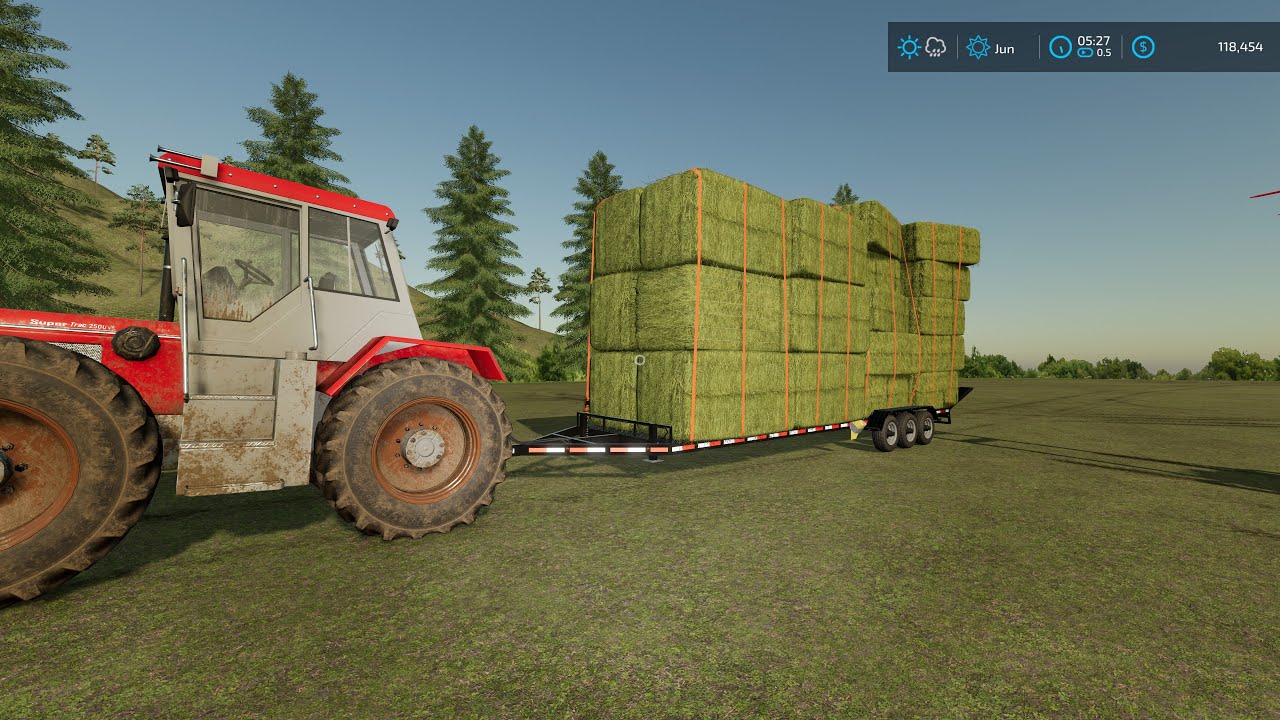 Farm Sim Saturday...Hay baling and manual loading...Sunflower crop