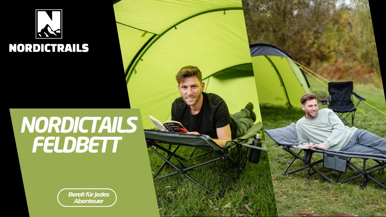 NORDICTRAILS TableCOT Feldbett Klappbar 🏕️ &ndash; Campingbett & Karpfenliege