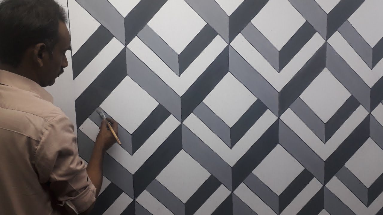 3d wall decoration effect | 3d wall painting | 3d wall texture new design ideas | interior design