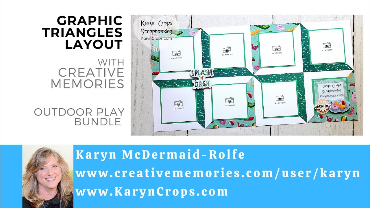 Graphic Triangles Layout with Creative Memories Outdoor Play Bundle