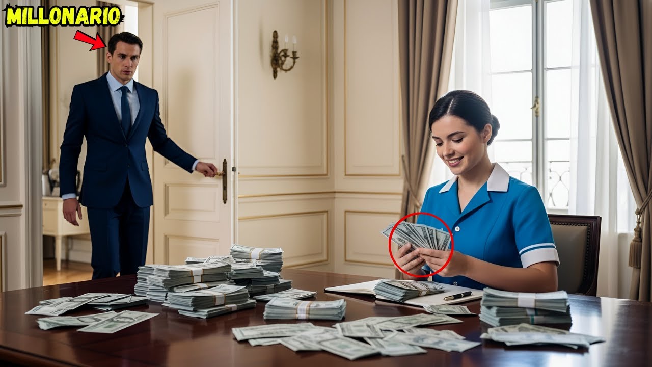 Un millonario abre la puerta de su habitación… y se queda helado al ver lo que vio.