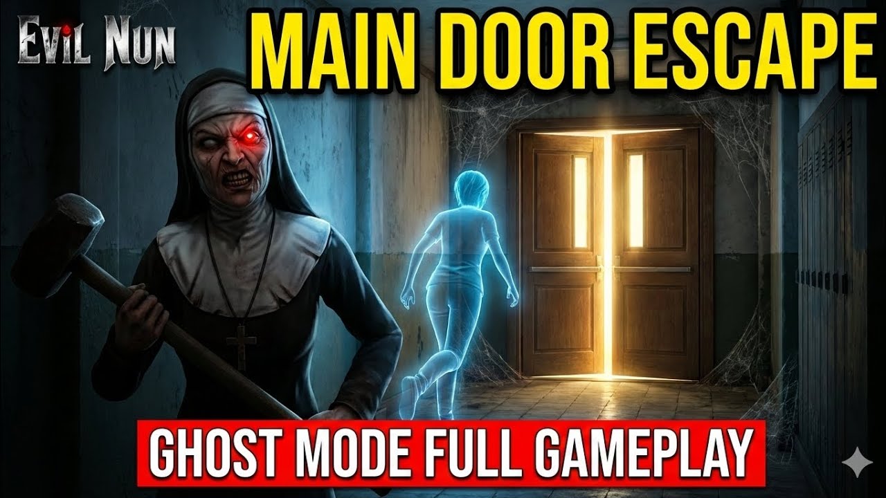 Evil Nun || Main door escape || Full Gameplay (Ghost Mode)