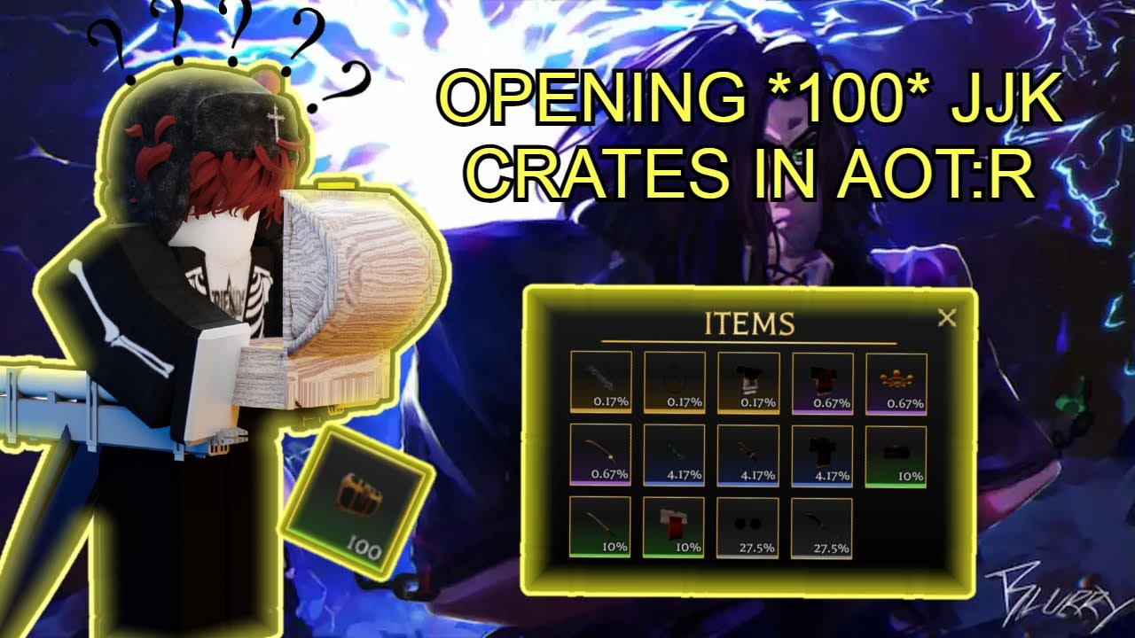 OPENING *100* JJK CRATES IN ATTCK ON TITAN REVOLTUION (Roblox)