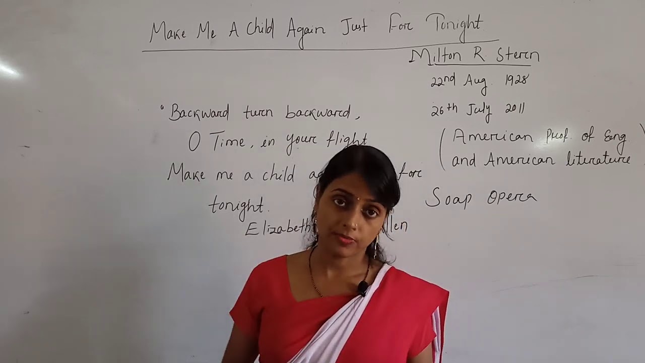 Alternative English Make Me A Child Again Just For Tonight