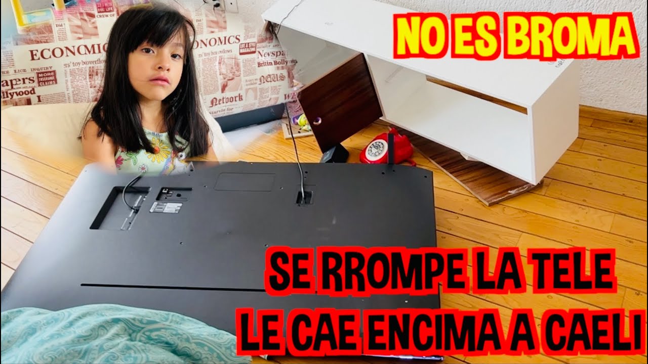 SE ROMPE LA TELE , LE CAE ENCIMA A CAELI / NO ES BROMA / LOS DESTRAMPADOS