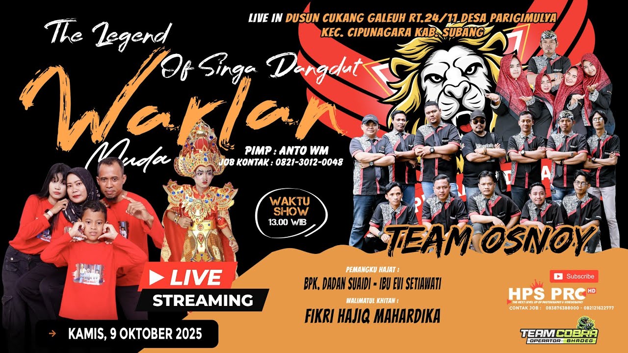 🔴LIVE NGARAK THE LEGEND OF PANTURA WARLAN MUDA | KAMIS, 9 OKTOBER 2025 | PARIGIMULYA - CIPUNAGARA