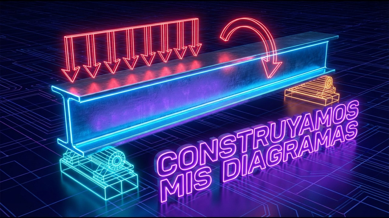 Diagramas de cortante y momento en vigas. Aprende conmigo su construcción (ejercicio 6-19 Hibbeler)
