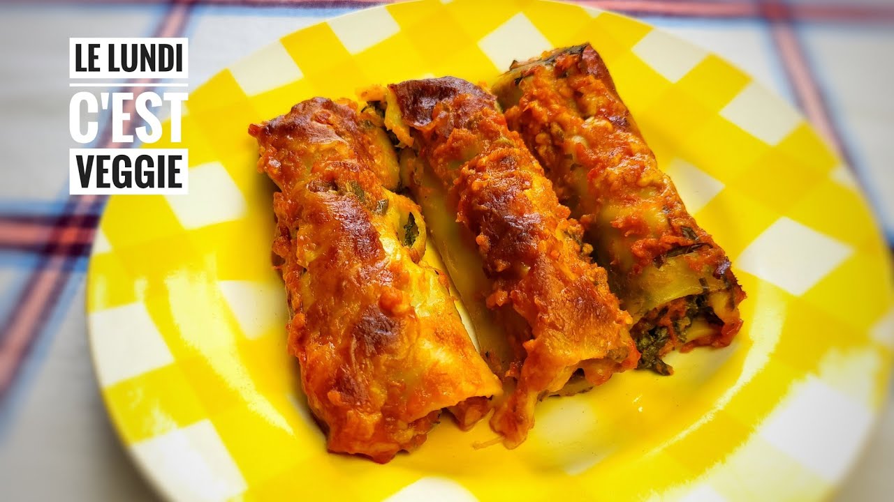 CANNELLONİS ÉPİNARDS, RİCOTTA, SAUCE TOMATE, recette végétarienne