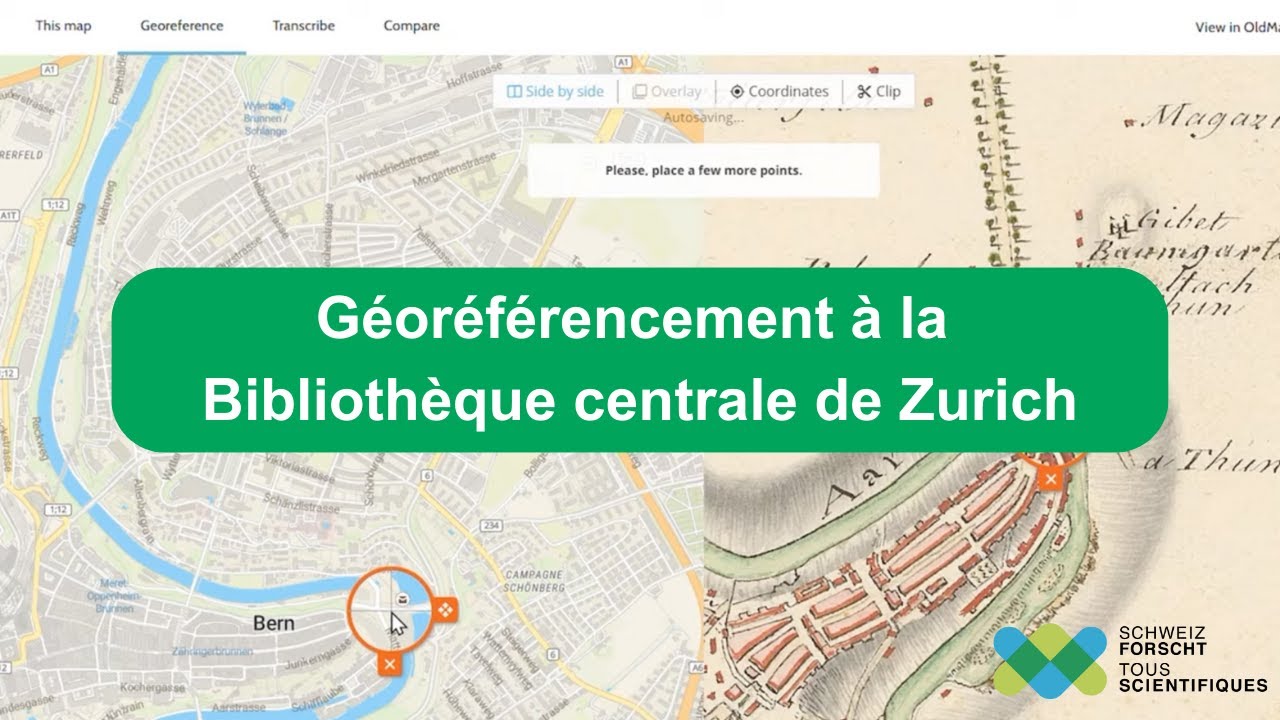 Série de vidéos Tous scientifiques : Géoréférencement à la Bibliothèque centrale de Zurich