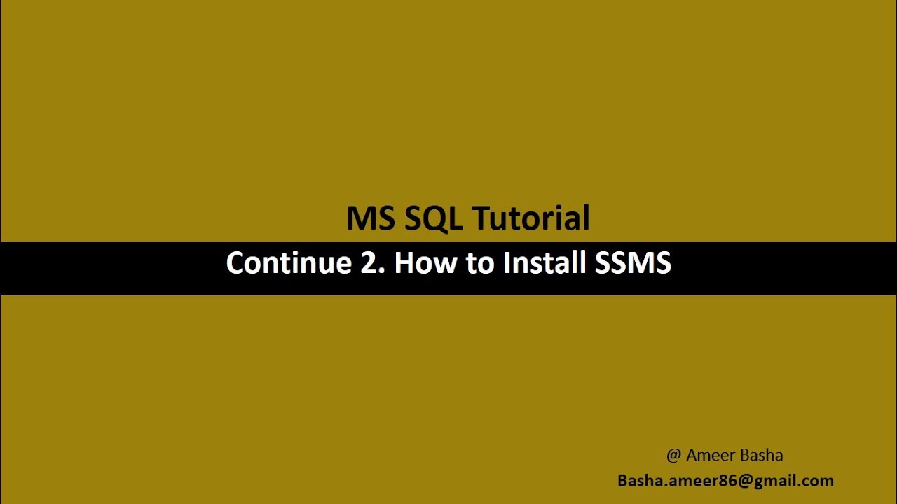 Part 2 B - How to install Microsoft SQL Server Management Studio  2012