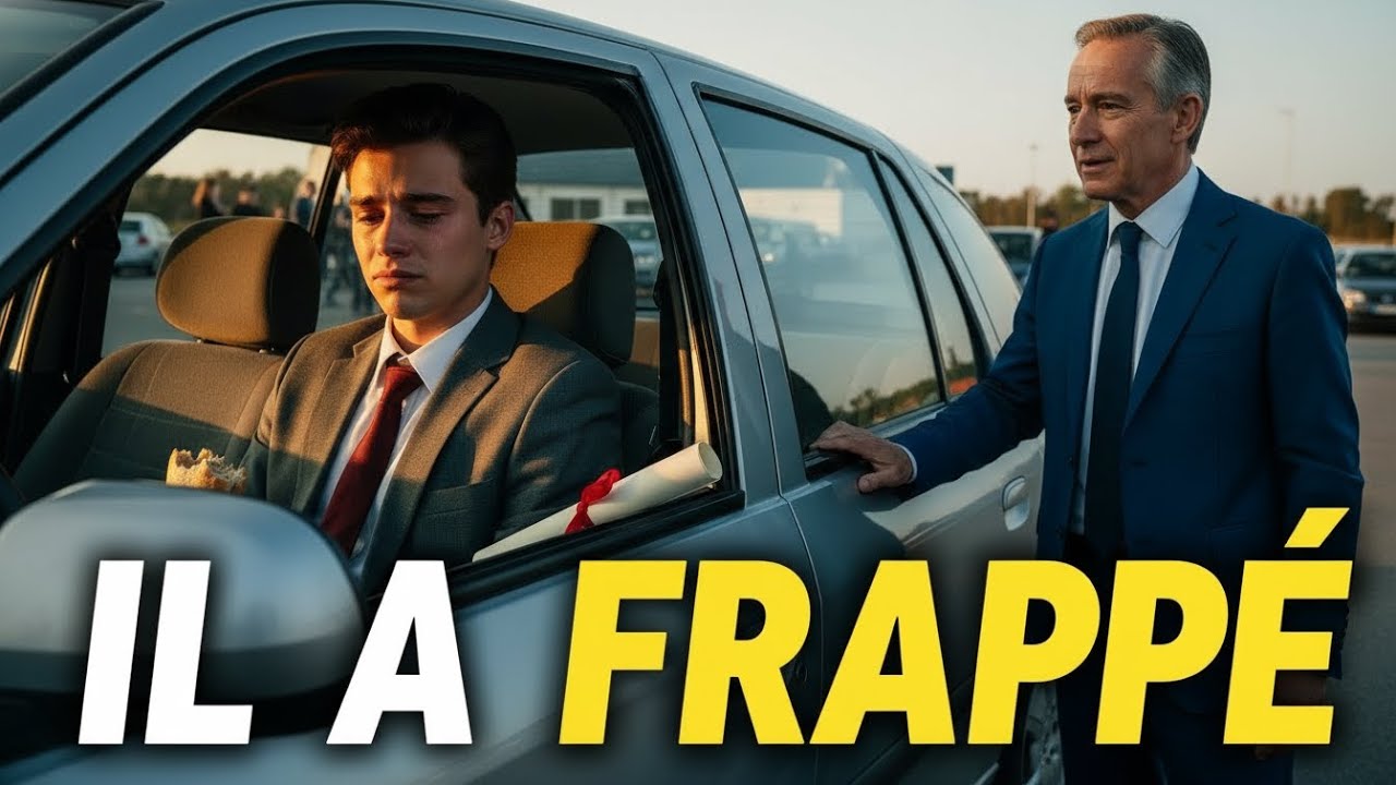 Je mangeais seul dans ma voiture après la remise de diplômes… quand le proviseur a frappé à ma vitre
