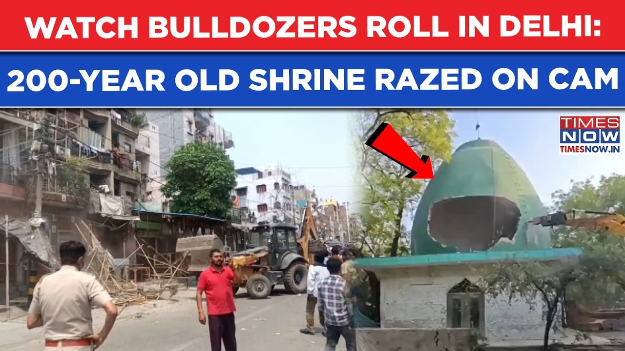 Bulldozers Roll In Delhi's Mangolpuri: 200 Yr Old Shrine Razed, Anti-Encroachment Drive Sparks Fury