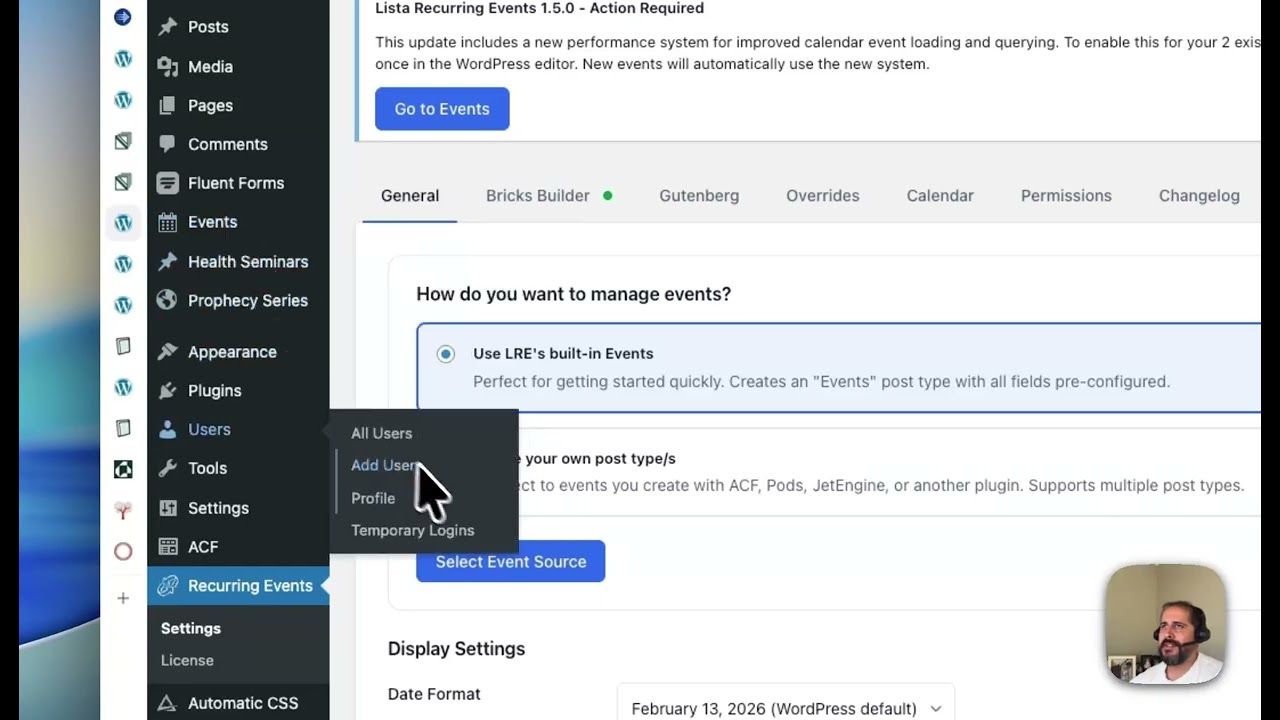 Updating to Lista Recurring Events version 1.5.0