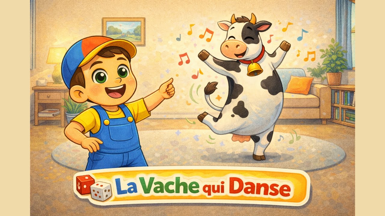 🐄La vache qui danse🐄- comptine pour enfants