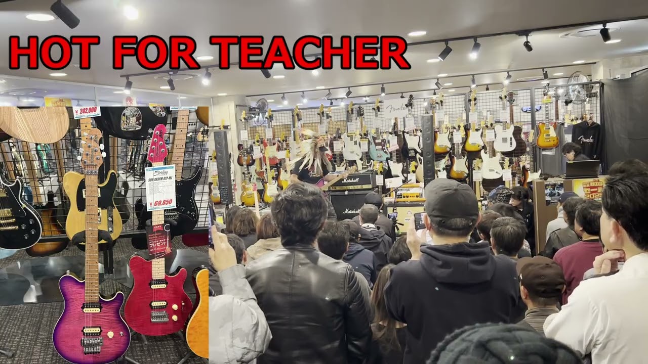 クロサワ楽器福岡ミーナ天神店で解説しながらPANAMA～HOT FOR TEACHER～KILL THE KING＝BAD BOYS