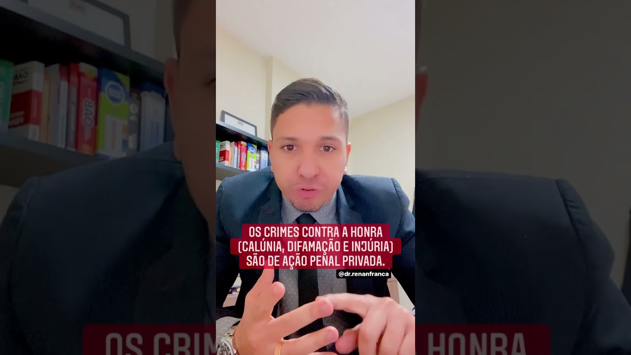 Crimes contra a honra (calúnia, difamação e injúria).