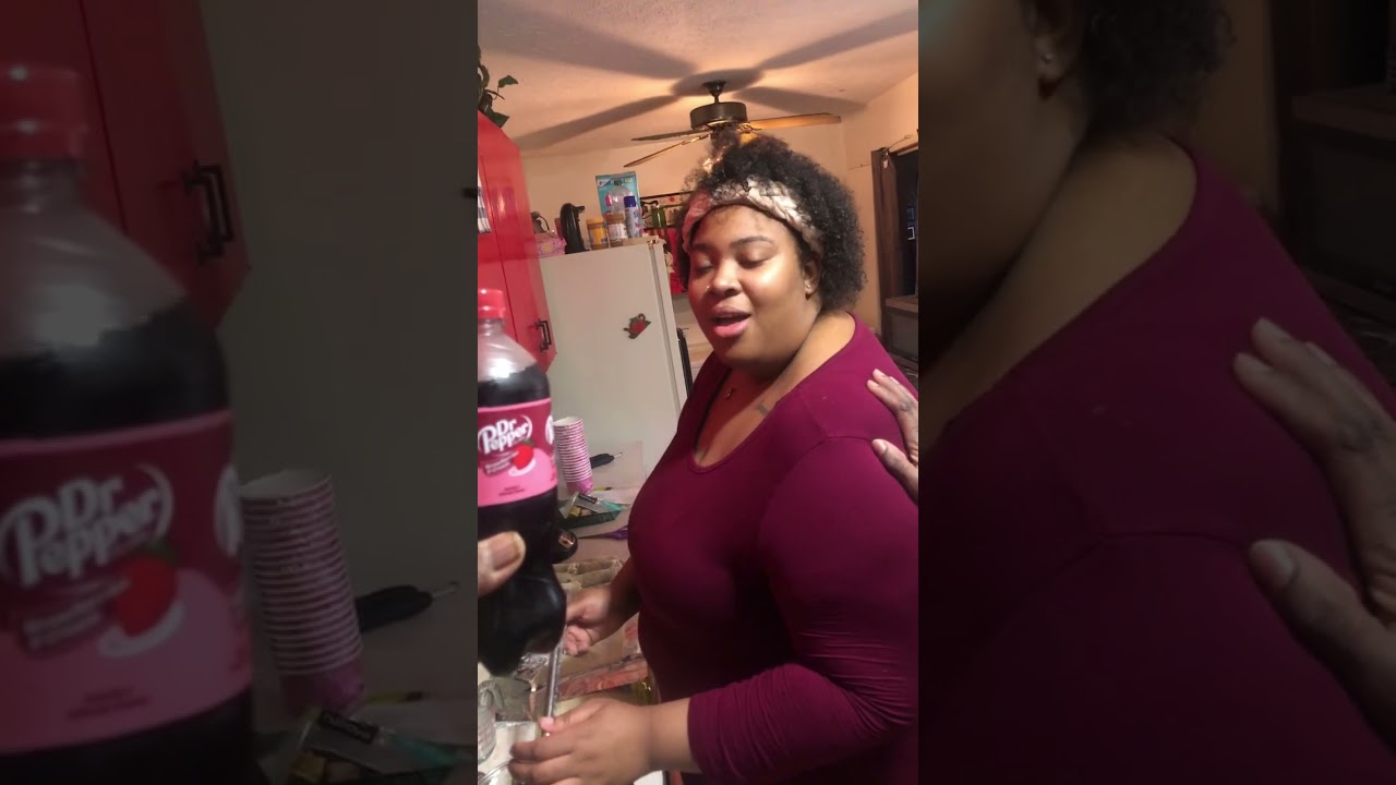 Trying new Dr. pepper strawberries and cream for first time review #review ￼ #family #fyp #foodie ￼