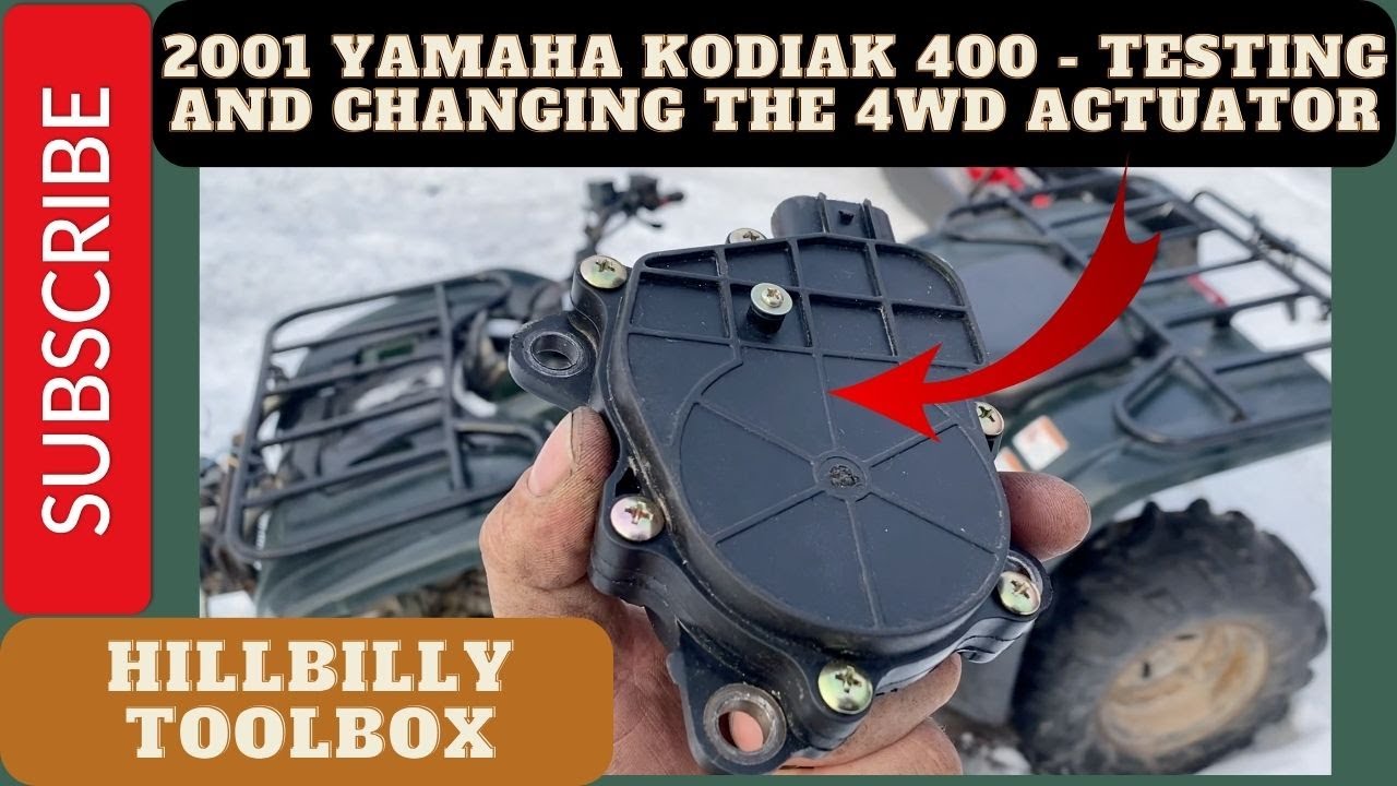 2001 Yamaha Kodiak 400 - Testing the shift signal and changing the 4wd actuator #atv