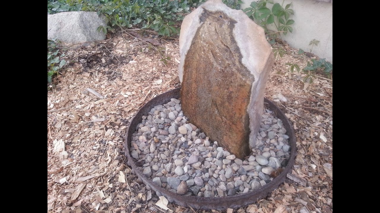 DIY Rock Water Fountain Feature