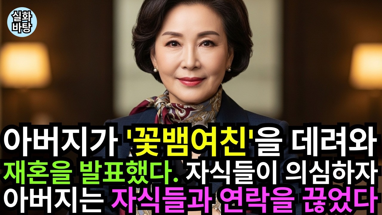 아버지가 '꽃뱀여친'을 데려와 재혼을 발표했다. 자식들이 의심하자 아버지는 자식들과 연락을 끊었다[실화바탕][사이다사연][감동사연][라디오 드라마][오디오북]