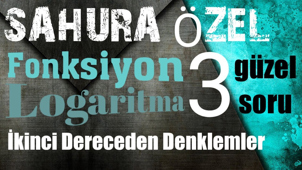 Sahura Özel 3 Kısa Soru Çözümü