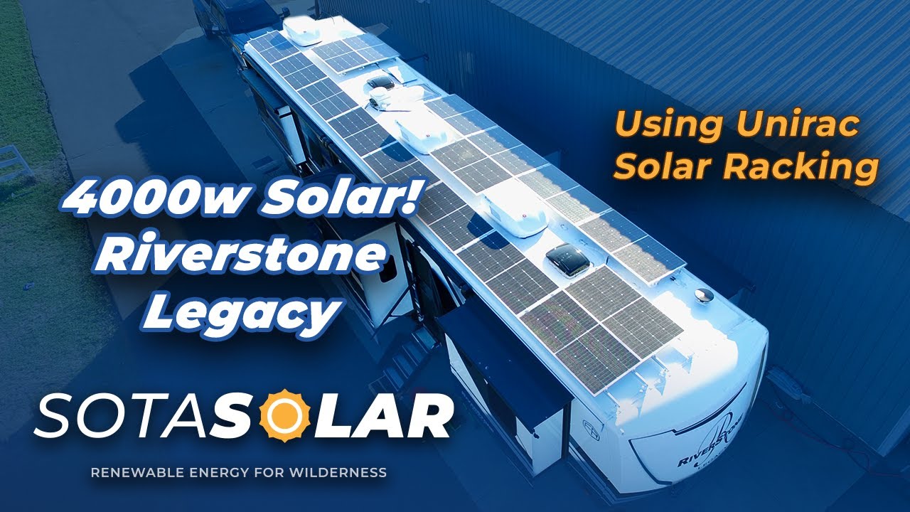 Сборка автодома Victron 48V Solar – 4000 Вт солнечной энергии на седельном тягаче Riverstone Legacy