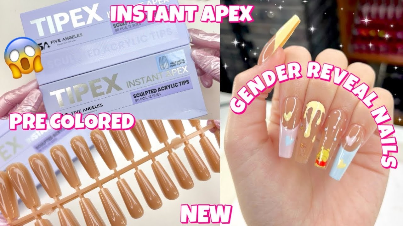 TRYING TIPEX INSTANT APEX NEW PRE COLORED FULL COVER SCULPTED ACRYLIC NAIL TIPS FROM AMAZON