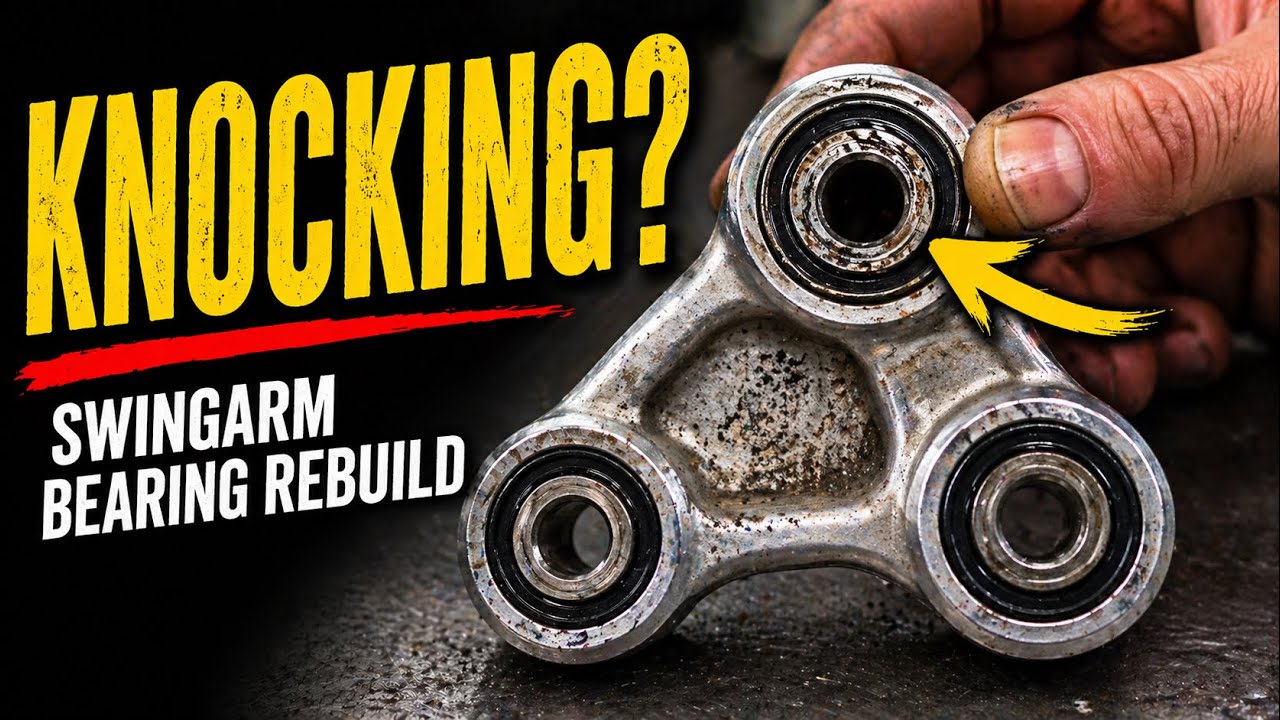 Dirt Bike Swing arm and Shock Linkage Service - parts and tools in description