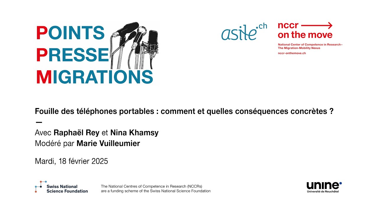 Point presse migrations - Fouille des téléphones portables