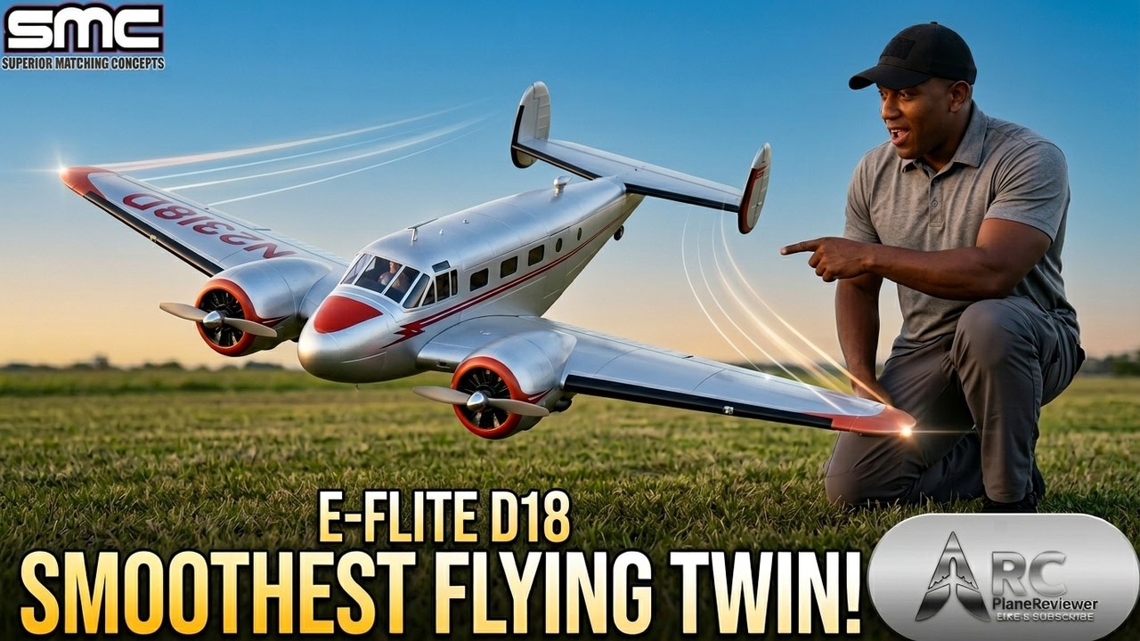 The Smoothest flying Twin! E-flite Beechcraft D18 1.5m