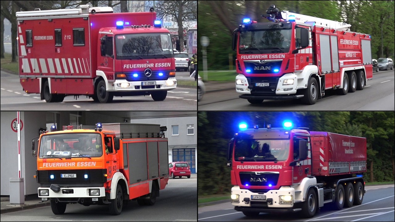 [MEHRERE GROßBRÄNDE in ESSEN!] - ELW2, GTLF, FF und MEHR! | EINSATZFAHRTEN