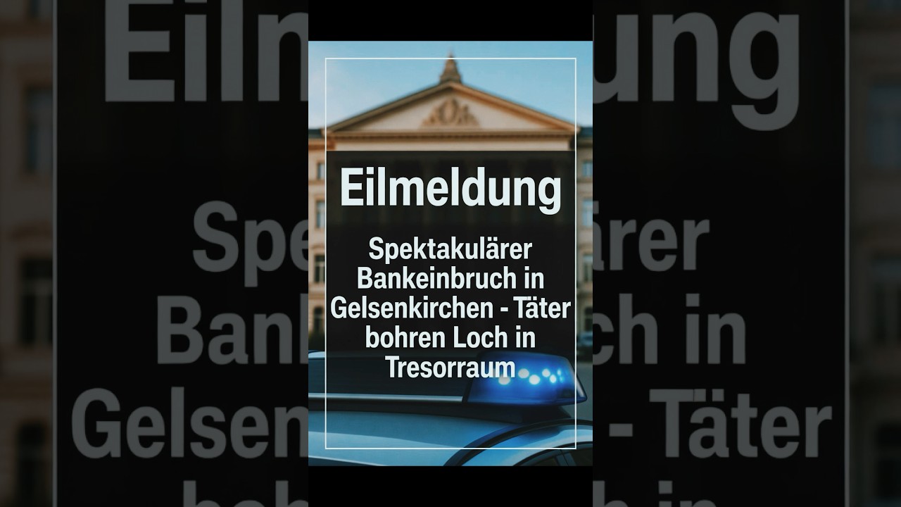 Spektakul&auml;rer Bankeinbruch in Gelsenkirchen &ndash; T&auml;ter bohren Loch in Tresorraum