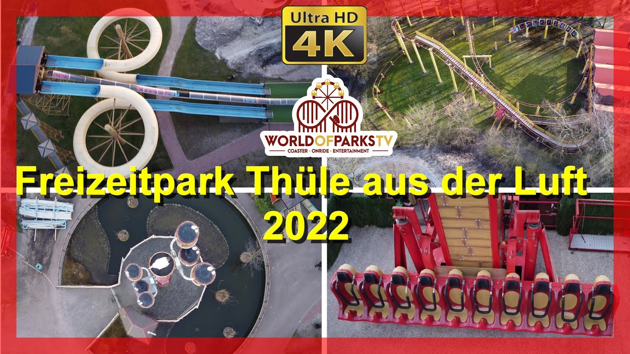 Tier- und Freizeitpark Thüle 2022 – Drohnen Video - Alle Fahrgeschäfte aus der Luft – Parkvideo 2022