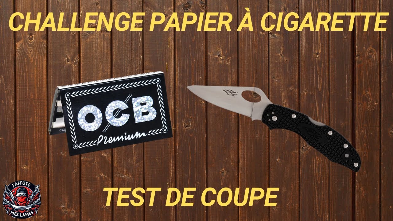 Challenge Kouto : le test de coupe avec une feuille de papier &agrave; cigarette