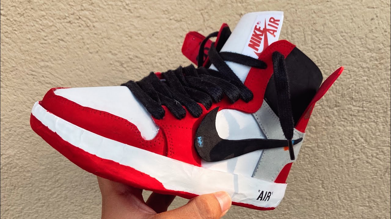 Nike Off White : How to make Nike Air Off White Chicago of cardboard 9,000$ 🤯 | Tutorial ❤️