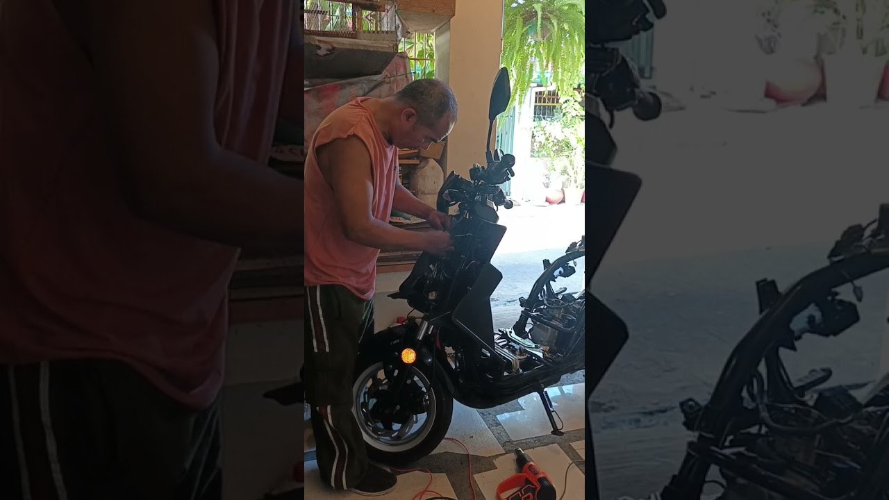 Sym Jet4rx 125 Deep cleaning and installation of mini driving light 