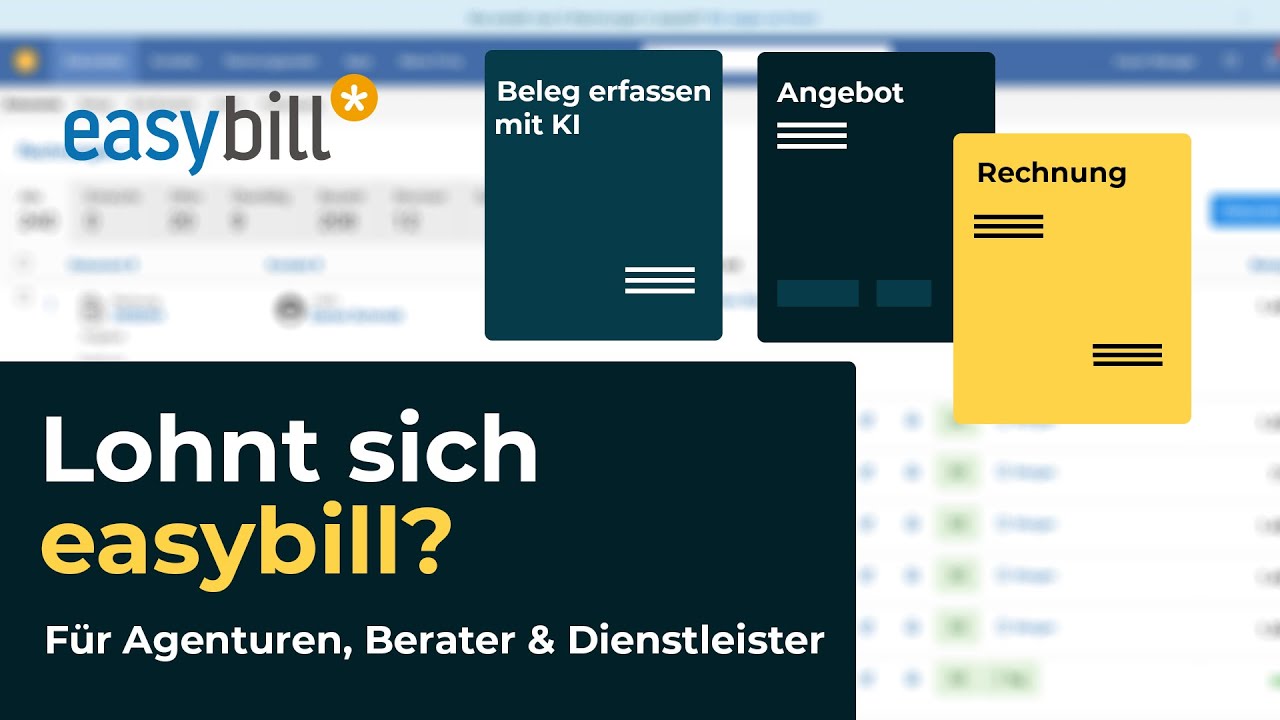 Lohnt sich easybill? | Für Agenturen, Berater und Dienstleister