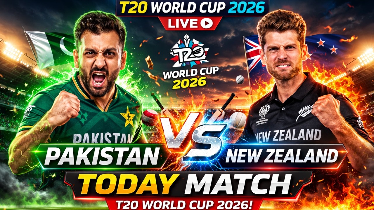 Pakistan vs New Zealand LIVE 🔴 T20 WC 2026 Match Live Score