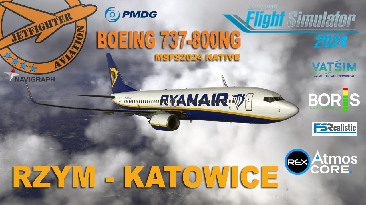 [🔴MSFS 2024]❗PMDG BOEING 737-800NG ❗ BORIS SOUNDPACK❗RZYM CIAMPINO - KATOWICE🔈 VATSIM🔈