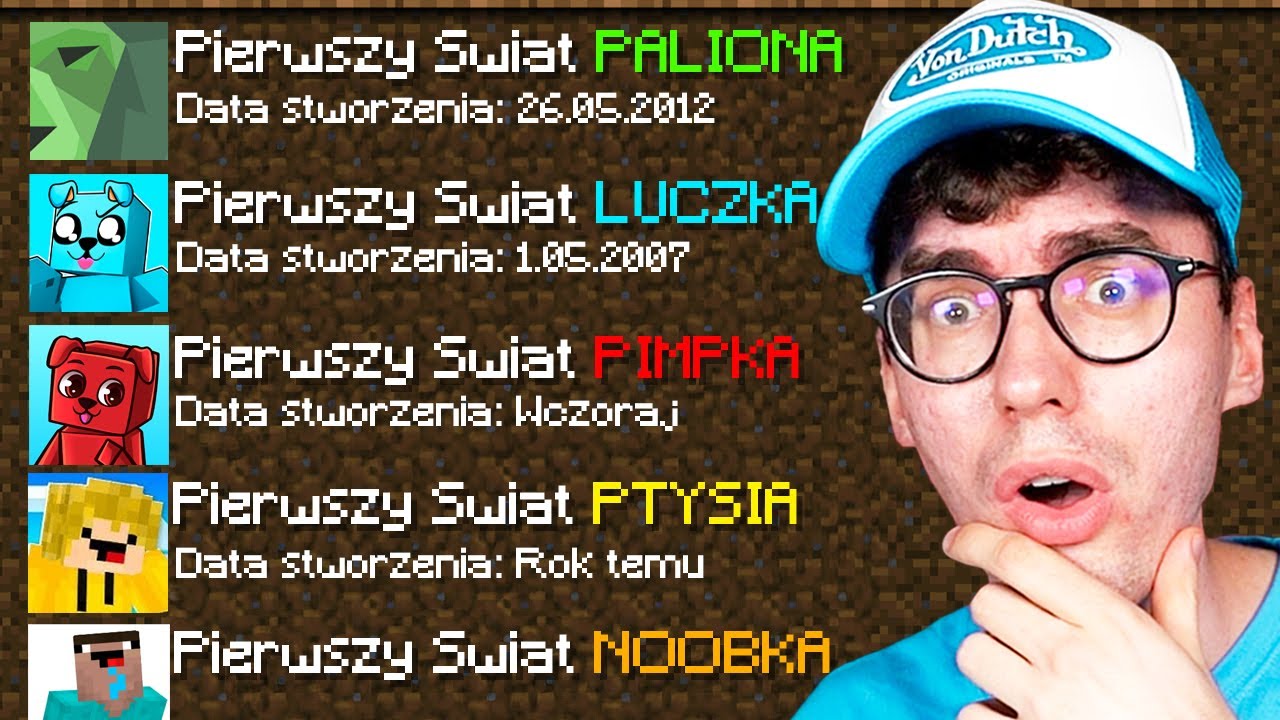 Zwiedzam PIERWSZE ŚWIATY YOTUBERÓW z Minecraft!