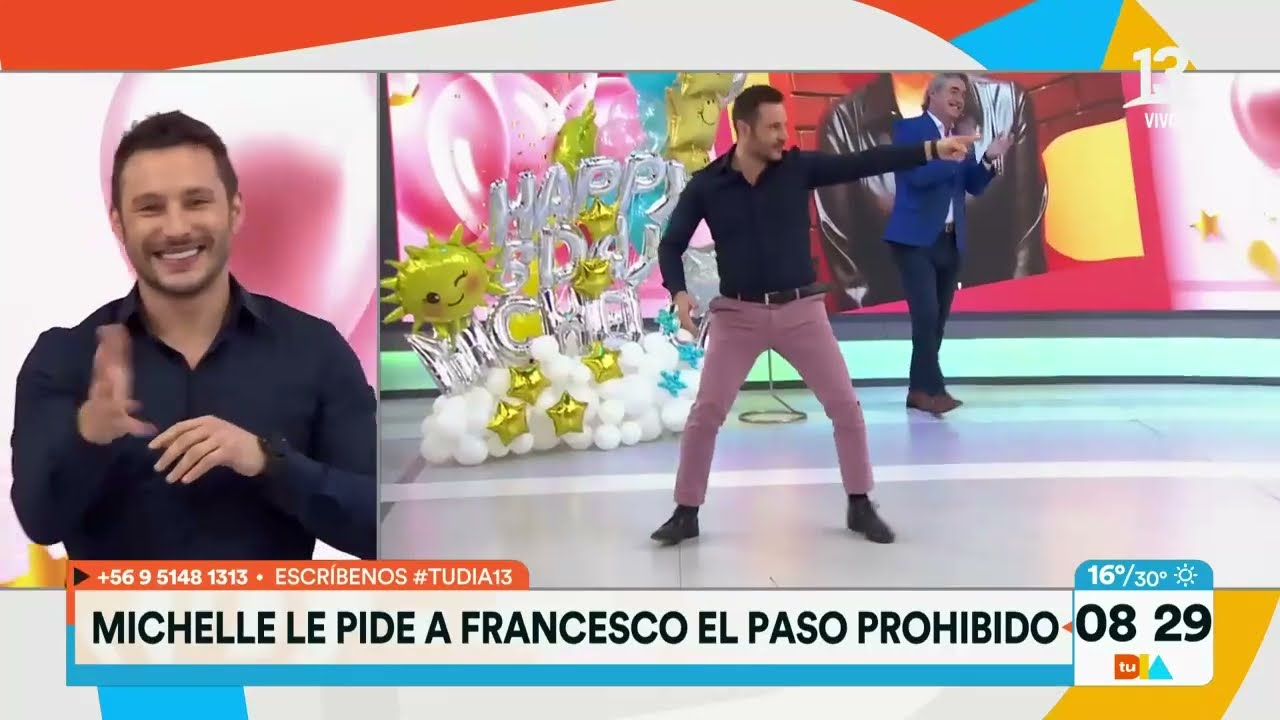 Francesco Gazzella dedica ex&oacute;tico baile a Michelle Adam por su cumplea&ntilde;os  | Tu D&iacute;a | Canal 13