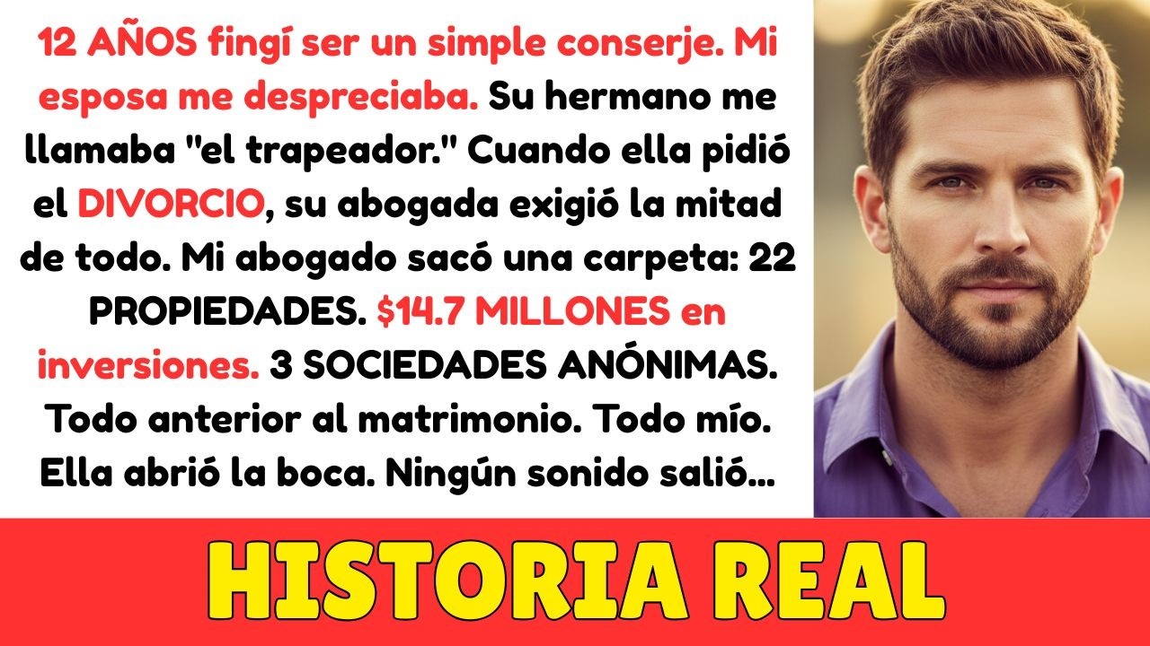 Fingí Ser Conserje 12 Años — Pidió Divorcio Y Descubrió Mis $14 Millones
