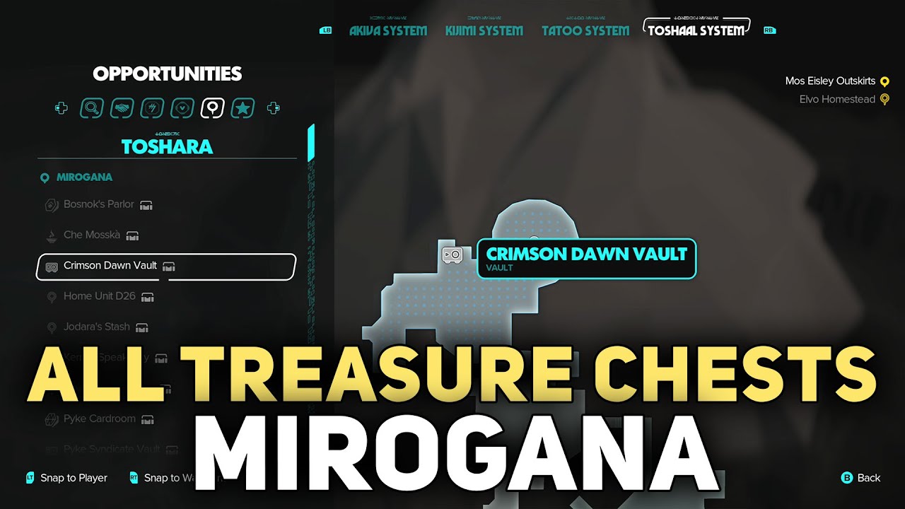 All MIROGANA Treasure Chest Locations - Star Wars Outlaws