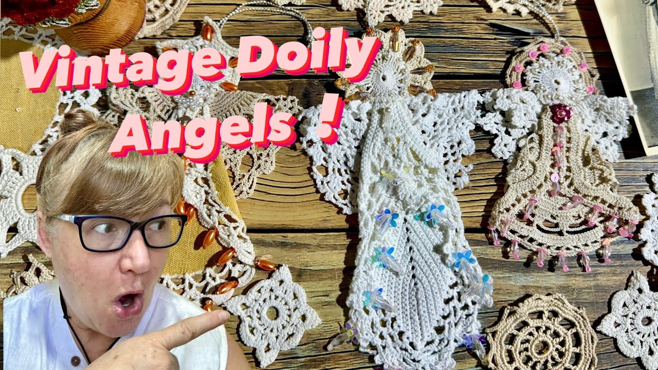Vintage Doily Angels  #OpShopCrafter