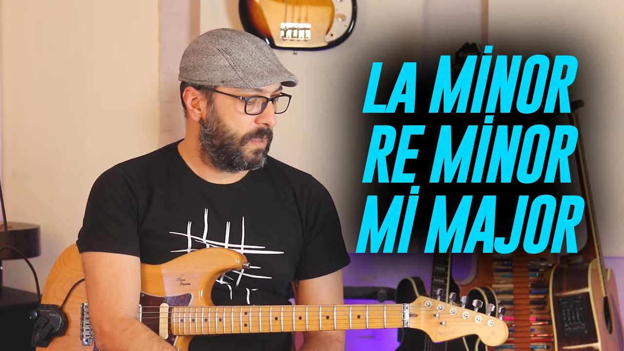 Am/Dm/E -  LA Minör/Re Minör/ Mi Majör Akorları Nasıl Basılır?  |  Elektro Gitar Dersi S1B3