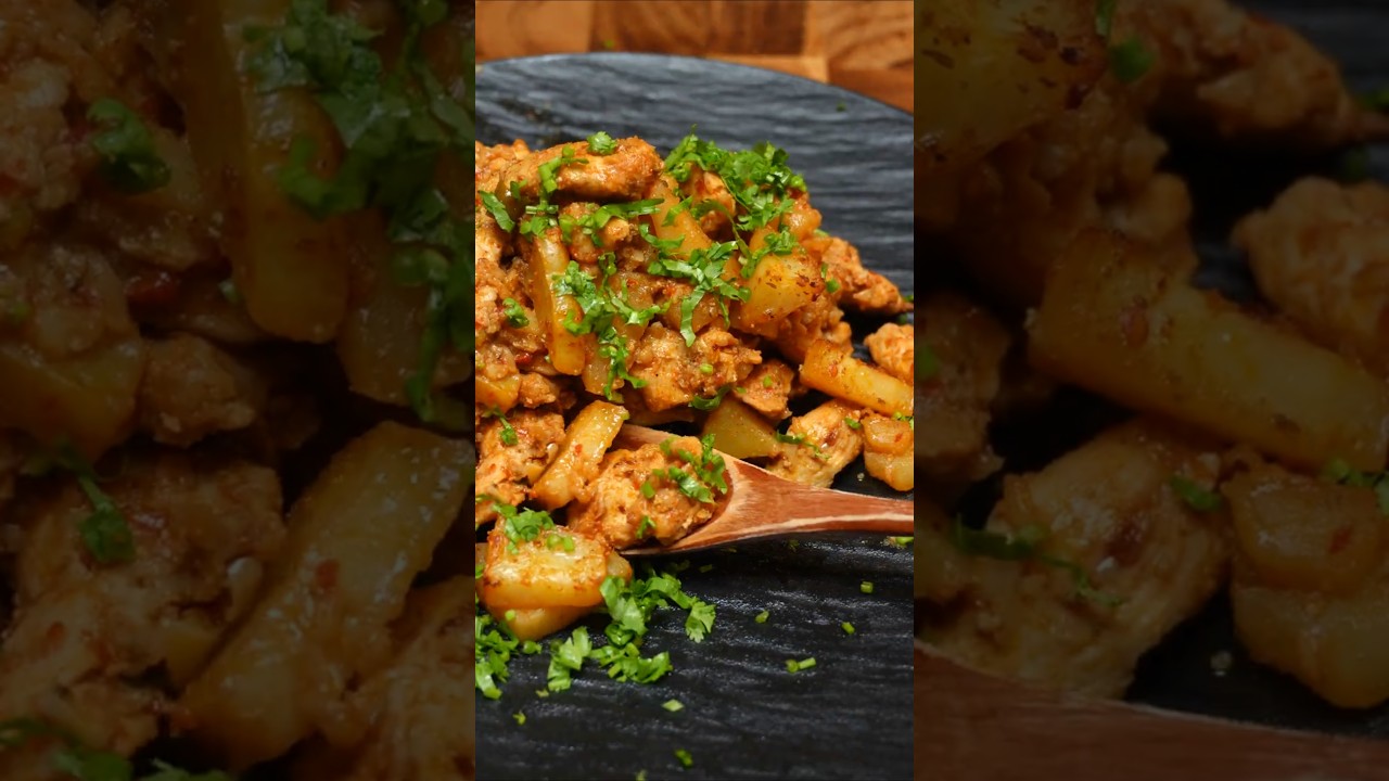 🔥 Cumin Garlic Chicken & Potatoes (ONE PAN!) | Easy, High-Protein & LOW CALorie Meal Prep #asmr