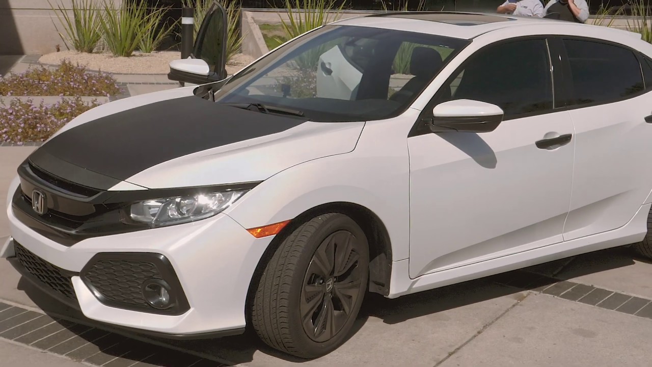 Honda Civic Color Change, Full Car Pearl White Vinyl Color Change Wrap