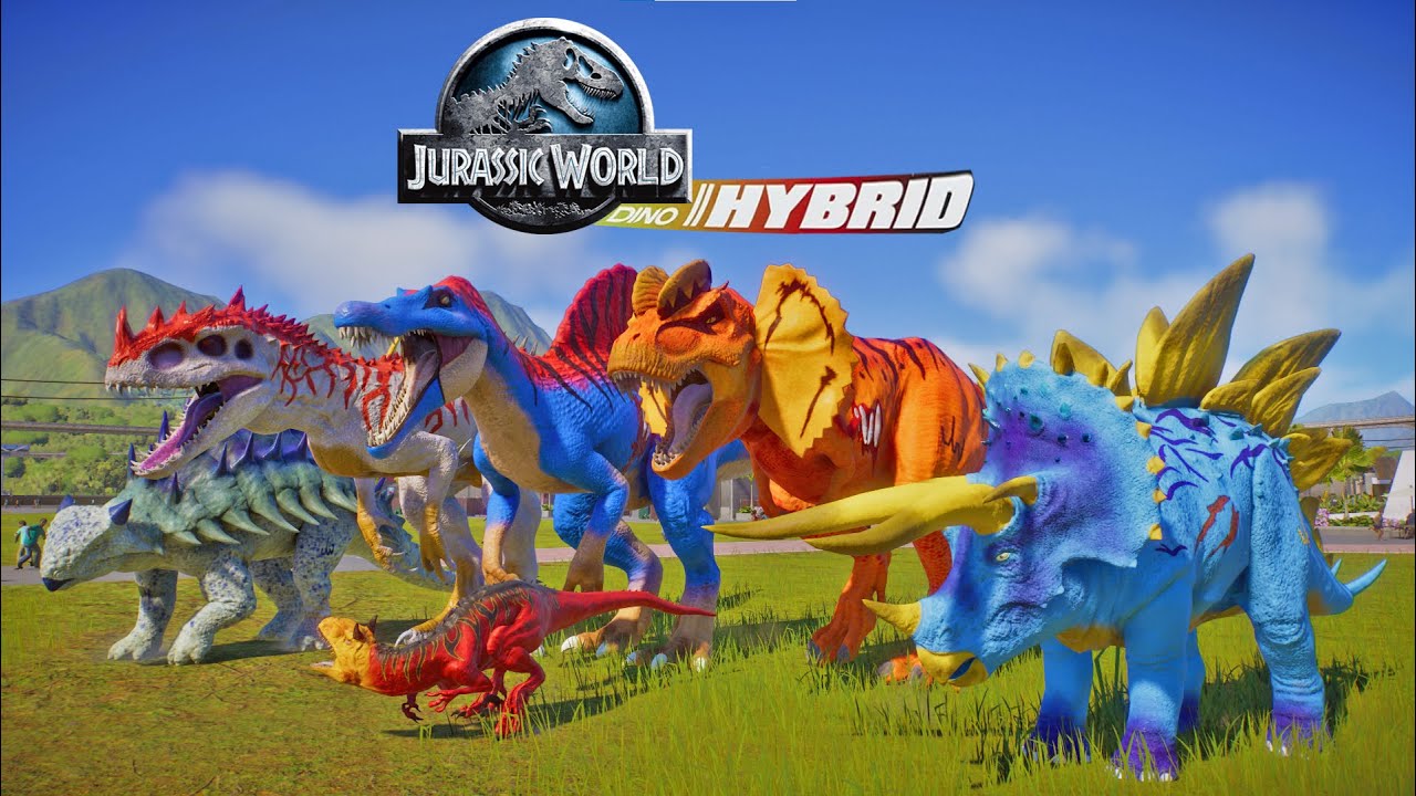 Jurassic World Dino Hybrid  - Battle and Park Rampage in JWE2